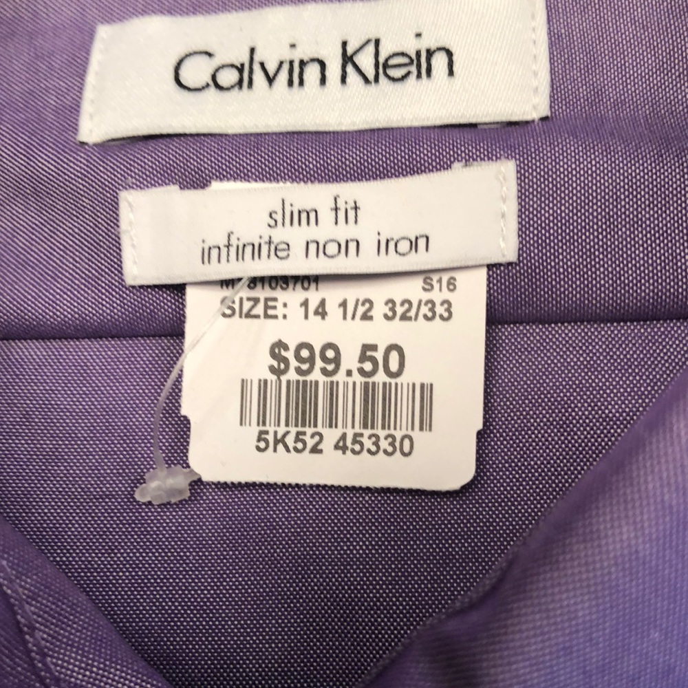 Brand New! Purple Calvin Klein Dress Shirt